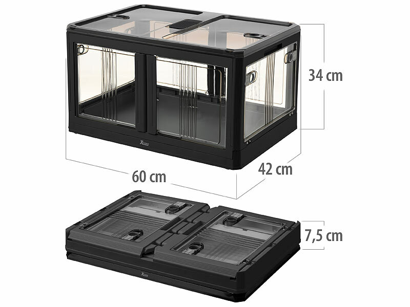 ; Faltbare Aufbewahrungsboxen mit Deckel, MDF-Ablage und seitlichen Klappen, transparent Faltbare Aufbewahrungsboxen mit Deckel, MDF-Ablage und seitlichen Klappen, transparent Faltbare Aufbewahrungsboxen mit Deckel, MDF-Ablage und seitlichen Klappen, transparent Faltbare Aufbewahrungsboxen mit Deckel, MDF-Ablage und seitlichen Klappen, transparent 