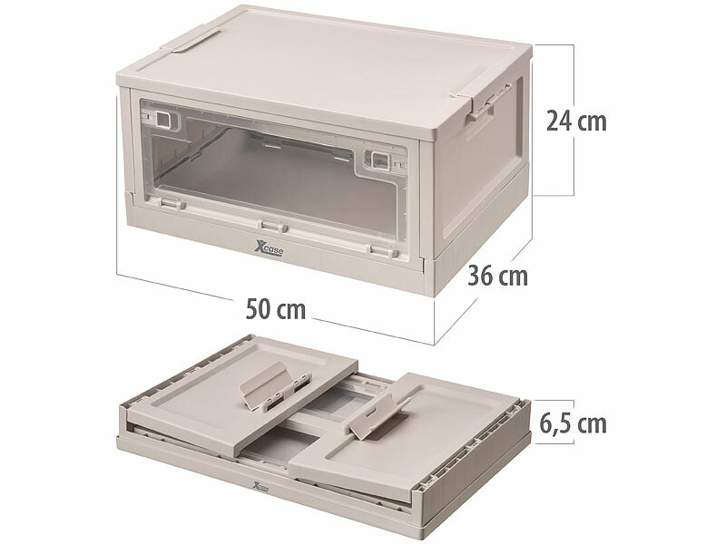 ; Faltbare Aufbewahrungsboxen mit Deckel, MDF-Ablage und seitlichen Klappen, transparent Faltbare Aufbewahrungsboxen mit Deckel, MDF-Ablage und seitlichen Klappen, transparent Faltbare Aufbewahrungsboxen mit Deckel, MDF-Ablage und seitlichen Klappen, transparent 