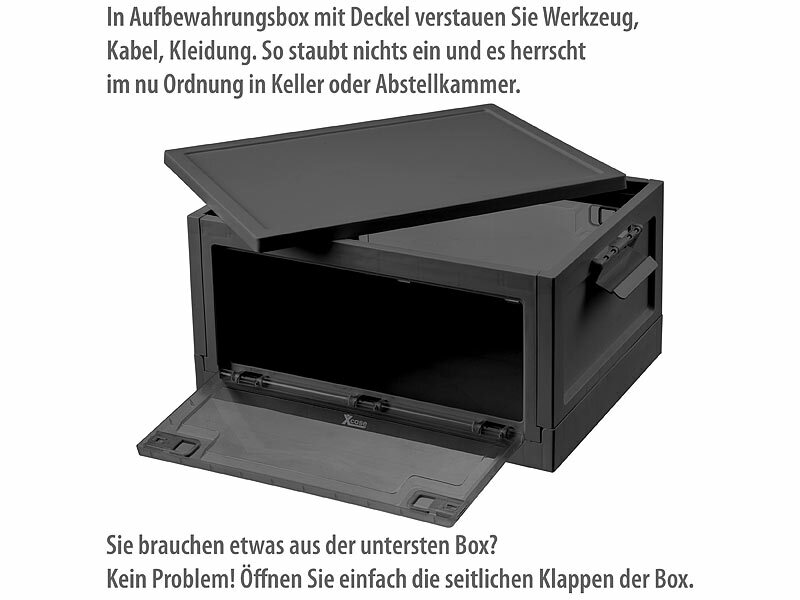 ; Faltbare Aufbewahrungsboxen mit Deckel, MDF-Ablage und seitlichen Klappen, transparent Faltbare Aufbewahrungsboxen mit Deckel, MDF-Ablage und seitlichen Klappen, transparent Faltbare Aufbewahrungsboxen mit Deckel, MDF-Ablage und seitlichen Klappen, transparent 