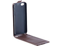 Xcase Stilvolle Klapp-Schutztasche für iPhone 5/5s/SE, braun