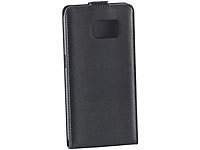Xcase Stilvolle Klapp-Schutztasche für Samsung Galaxy S6 edge, schwarz