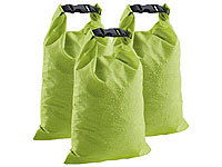 Xcase Wasserdichte Nylon-Packtaschen "DryBags" 3er-Set: 1, 4 & 8 Liter; Canvas-Reisetaschen Canvas-Reisetaschen 