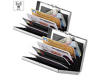 Xcase 2er Pack Flaches RFID-Kartenetui aus Edelstahl für 6 Chipkarten; Buchsafes mit echten Papierseiten Buchsafes mit echten Papierseiten Buchsafes mit echten Papierseiten 