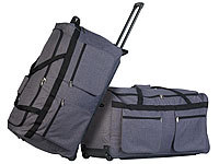 Xcase 2er-Set faltbare XXL-Reisetaschen mit Trolley-Funktion &Teleskop-Griff; Wasserdichte Packsäcke Wasserdichte Packsäcke Wasserdichte Packsäcke Wasserdichte Packsäcke 