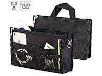 Xcase Handtaschen-Organizer, RFID-Schutz, 13 Fächer, 26 x 16 x 8 cm, schwarz