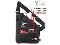 Xcase Crossbody-Tasche mit 3 Fächern, RFID & NFC-Blocker, unisex, schwarz
