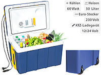 Xcase Thermoelektrische XXL-Trolley-Kühl & Wärmebox, 12/24 & 230V, 50 Liter