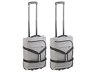 Xcase Faltbare 2in1-Handgepäck-Trolley & Reisetasche, 44 l, 2 kg, 2er-Set; Schutzhüllen für Koffer Schutzhüllen für Koffer Schutzhüllen für Koffer 