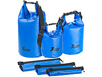 Xcase 3er-Set Wasserdichte Packsäcke aus Lkw-Plane, 5/10/20 Liter, blau; Staub- und wasserdichte Mini-Koffer Staub- und wasserdichte Mini-Koffer Staub- und wasserdichte Mini-Koffer 
