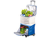 Xcase 2in1-Einkaufs-Tasche mit abnehmbarem Trolley und Kühltasche, 45 Liter