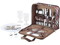 Xcase 30-teiliges Picknick-Set für 4 Personen, inkl. Tasche, Teller, Gläser; Elektrische Kühltaschen Elektrische Kühltaschen Elektrische Kühltaschen 