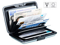 Xcase Edles RFID-Kartenetui aus Aluminium, Schutz für bis zu 6 Chip-Karten; Buchsafes mit echten Papierseiten Buchsafes mit echten Papierseiten 