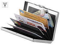 Xcase Flaches RFID-Kartenetui aus Edelstahl für 6 Chipkarten, silbern; Buchsafes mit echten Papierseiten Buchsafes mit echten Papierseiten Buchsafes mit echten Papierseiten 