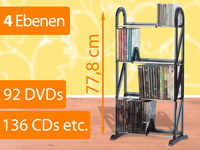Xcase CD / DVD Regal "Brooklyn Bridge"  für 136CDs oder 92 DVDs