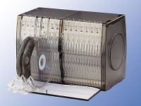 Xcase Kompakt-Archivbox für 60 CDs/DVDs, dunkelgrau
