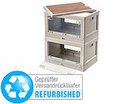 Xcase Klappkisten, Aufbwahrungs-Boxen, Stapelboxen Wandregale; Faltbare Aufbewahrungsboxen mit Deckel und seitlichen Klappen, transparent Faltbare Aufbewahrungsboxen mit Deckel und seitlichen Klappen, transparent Faltbare Aufbewahrungsboxen mit Deckel und seitlichen Klappen, transparent
