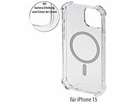 Xcase Transparente MagSafe-Hybrid-Hülle für iPhone 15, aus Polycarbonat