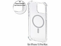 Xcase Transparente MagSafe-Hybrid-Hülle für iPhone 15 Pro Max, Polycarbonat